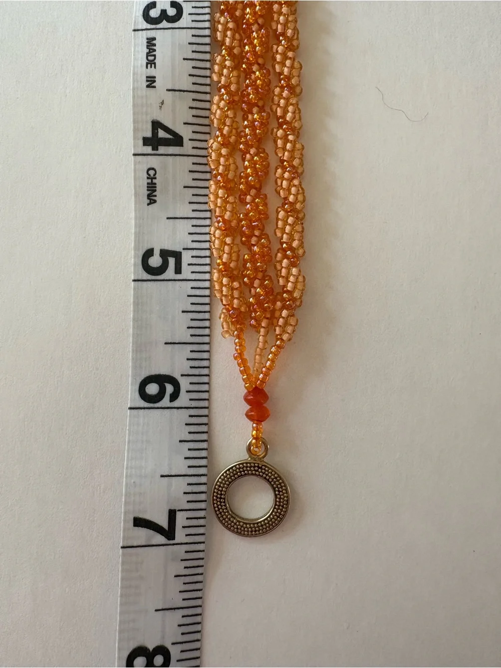 Handcrafted Multi-Color of Orange Seed Beads Beaded Rope Women's Bracelet